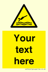 Custom Warning diving area